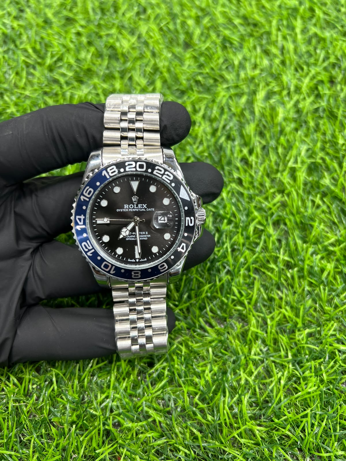 Luxury Rolex-Style GMT Watch for Men – Black Dial